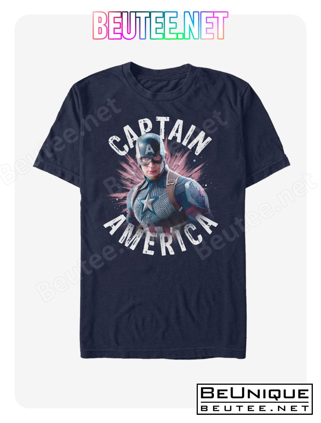 Marvel Avengers Endgame Captain America Burst T-Shirt