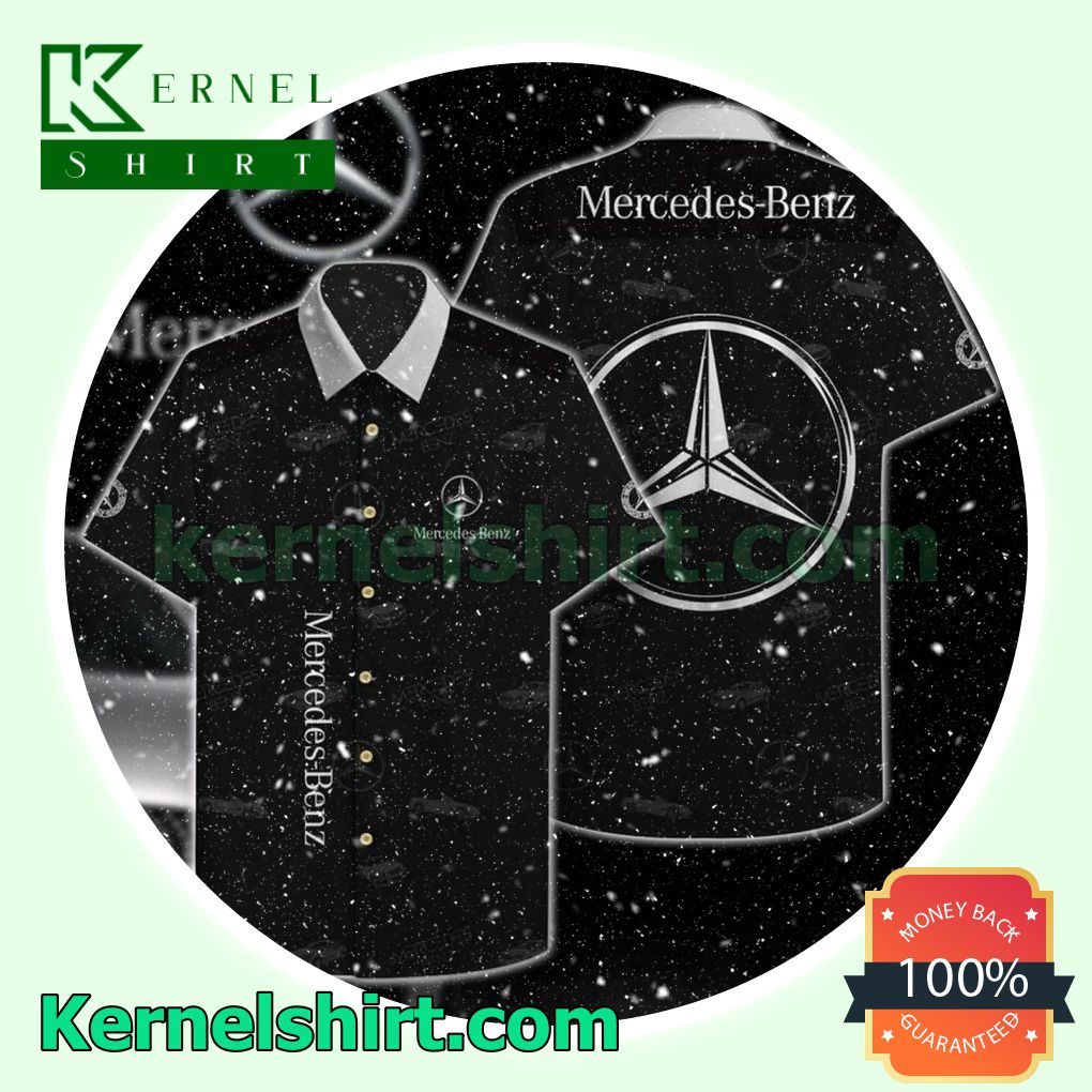 Mercedes-benz Car Print Black Beach Shirt