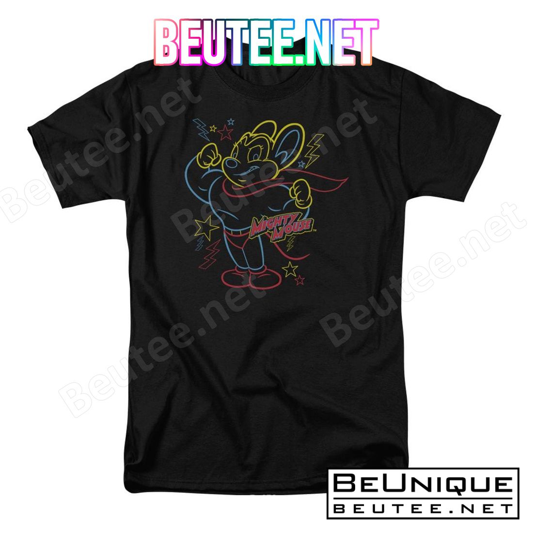Mighty Mouse Neon Hero T-shirt