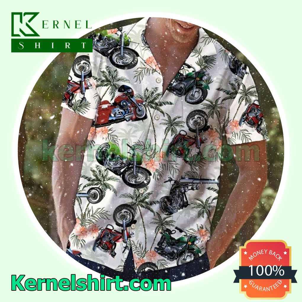 Motorcycle Tropical Beach Shirt