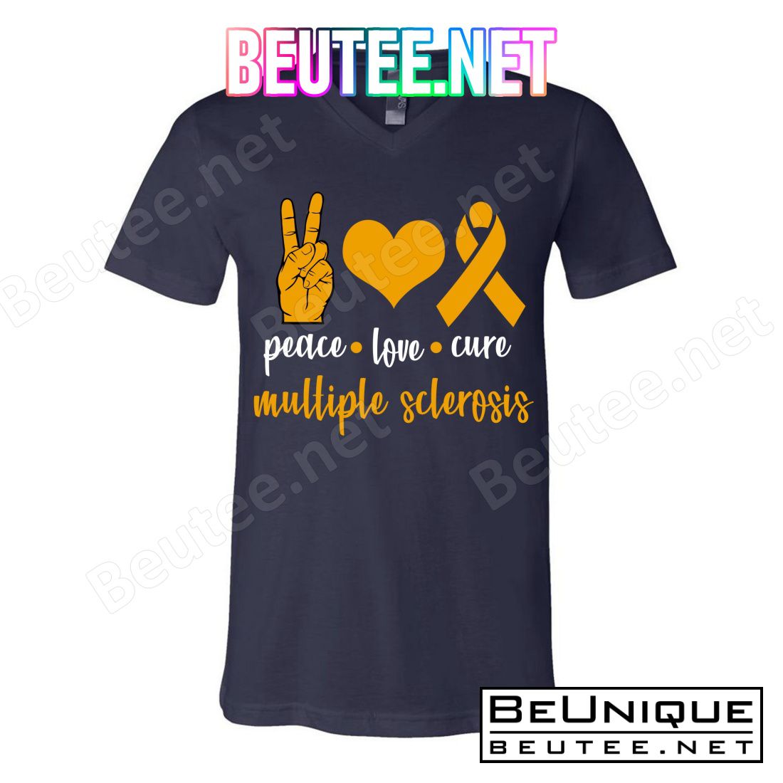 Peace Love Cure Multiple Sclerosis T-Shirts