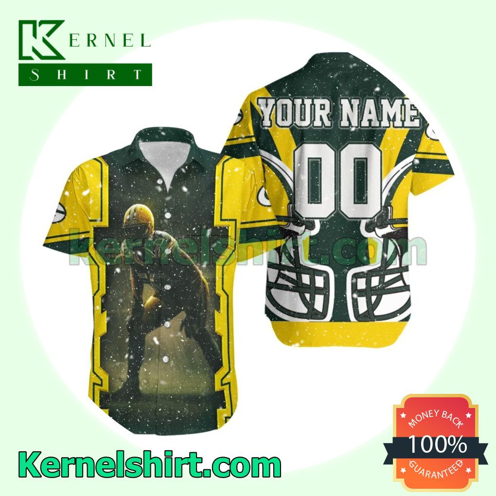 Personalized Green Bay Packers A. J. Hawk 50 For Fans Beach Shirt