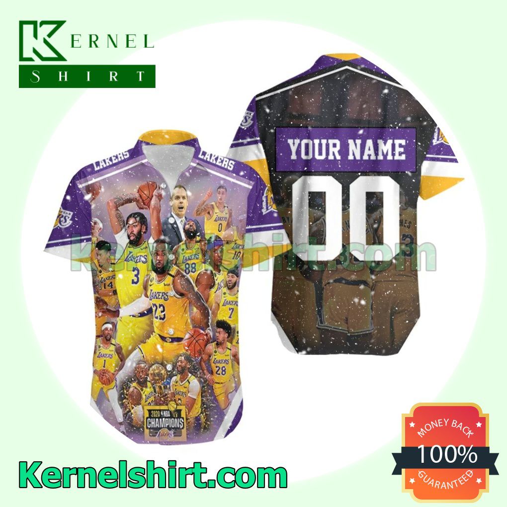 Personalized Los Angeles Lakers 2020 Champions Beach Shirt