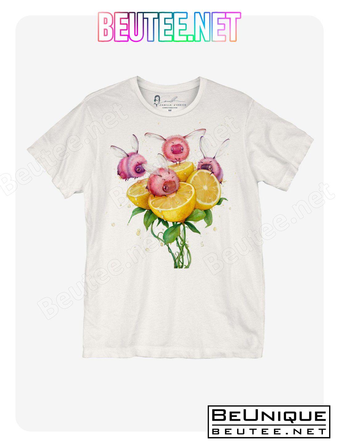 Pink Lemonade Boyfriend Fit Girls T-Shirt By Camilla D'Errico