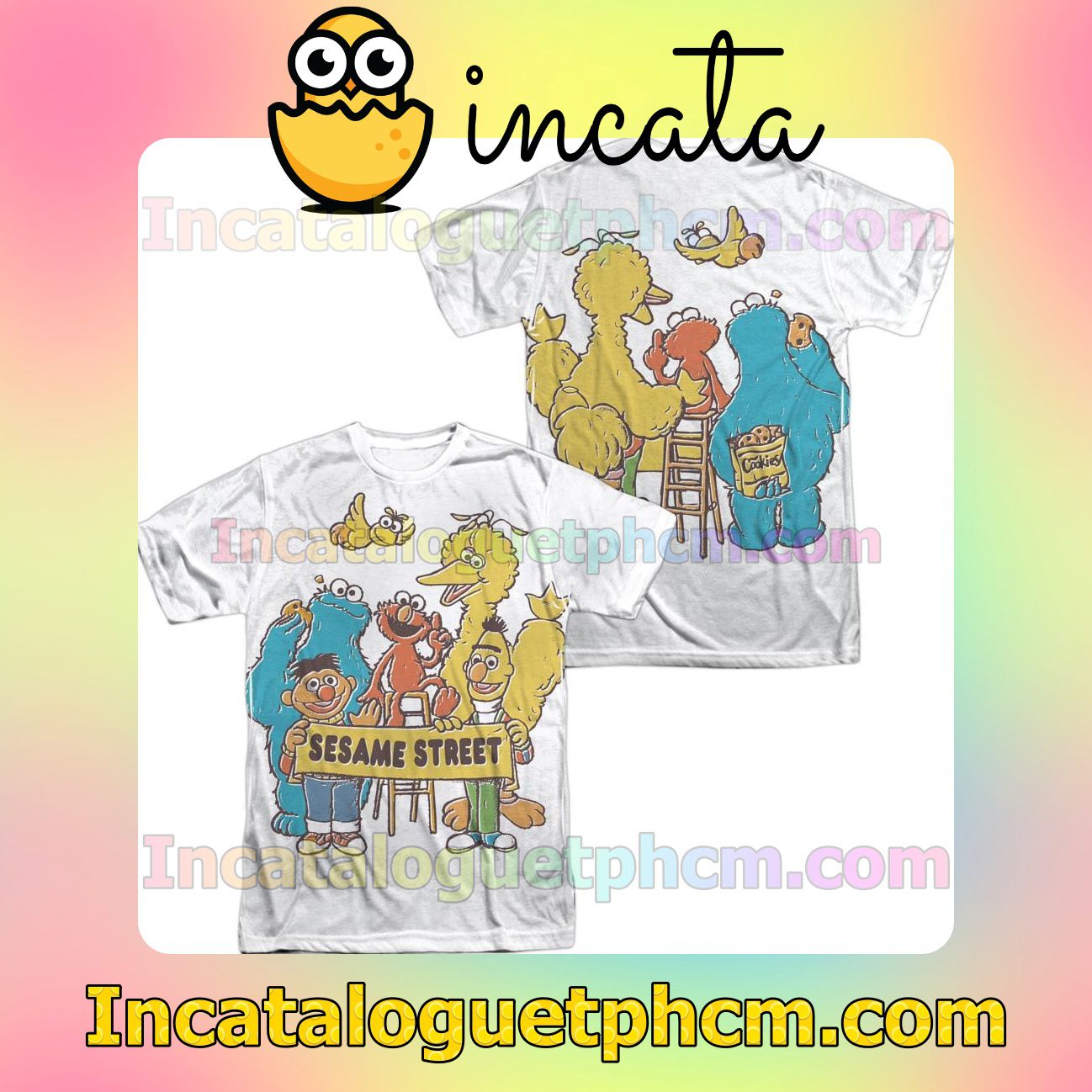 3D Sesame Street Block Party Personalized T-Shirts