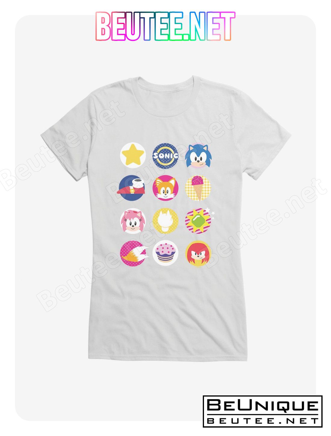 Sonic The Hedgehog Sonic And Friends Icons Girls T-Shirt