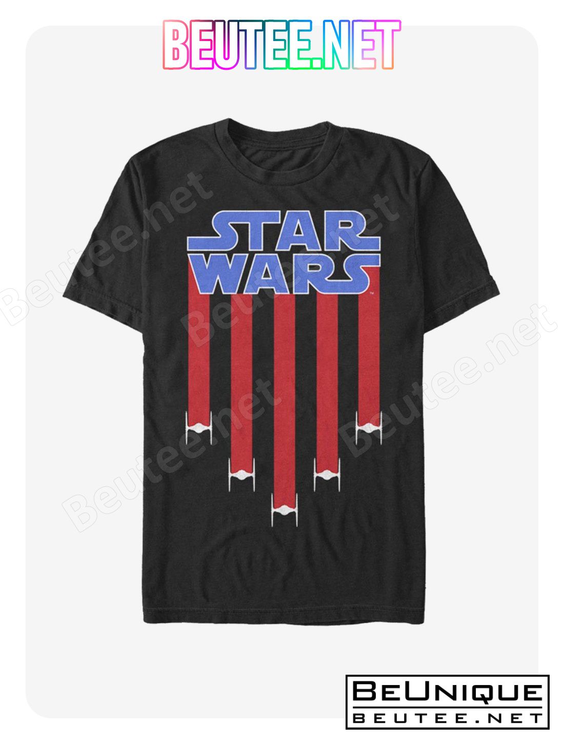 Star Wars Fourth of July TIE Fighter Stripes T-Shirt