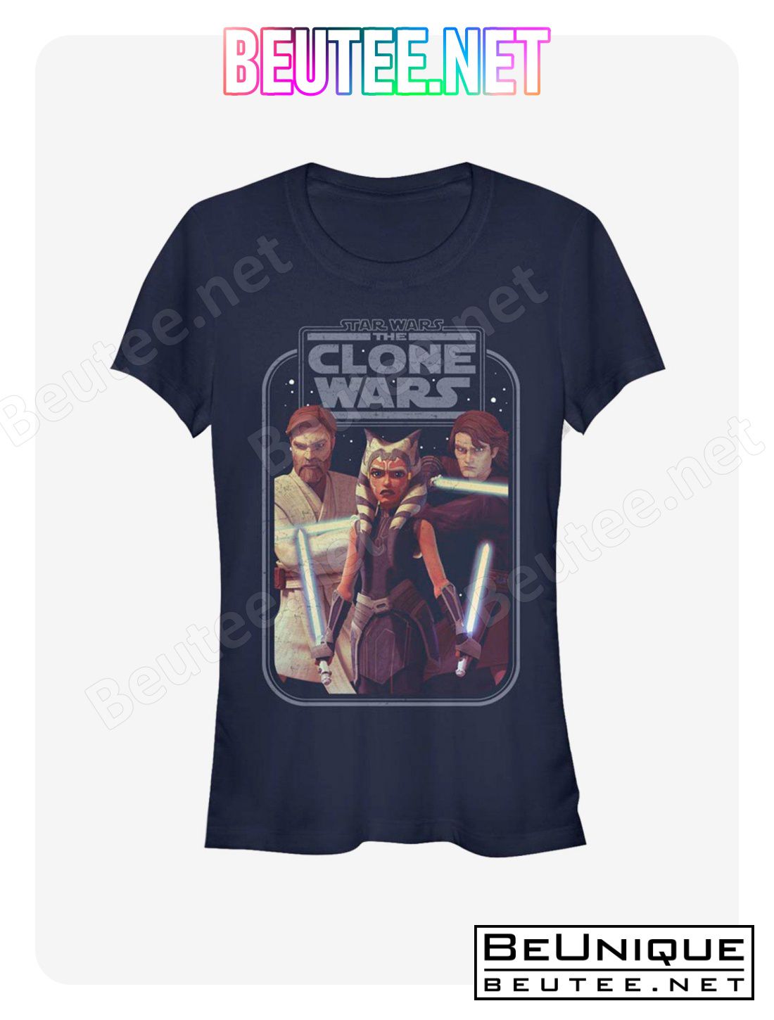 Star Wars The Clone Wars Hero Group Shot Girls T-Shirt