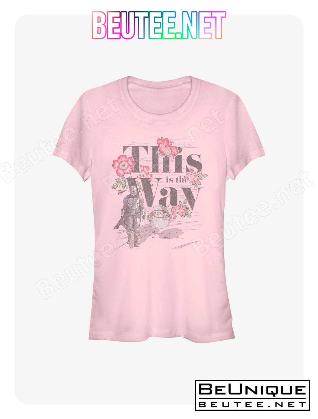 Star Wars The Mandalorian Way Flowers Girls T-Shirt