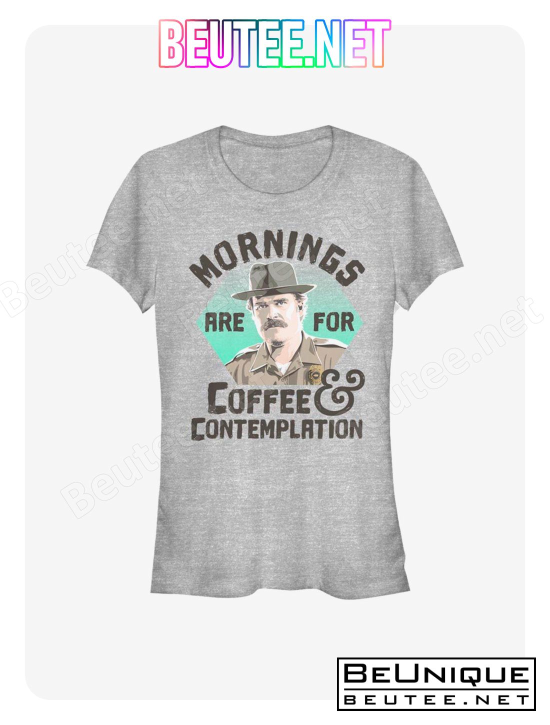 Stranger Things Hopper Coffee Morning Girls T-Shirt