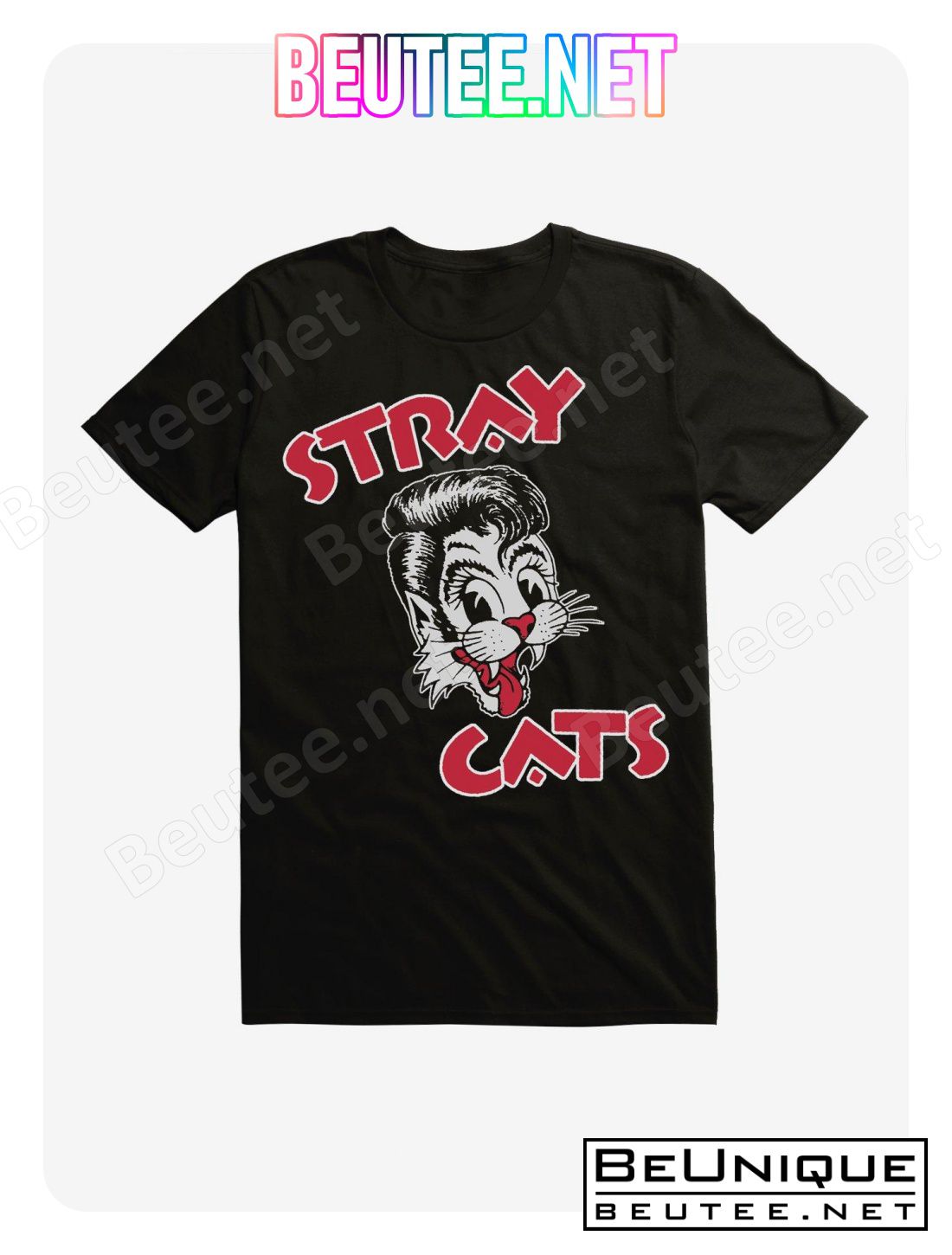 Stray Cats Cat Head Logo T-Shirt