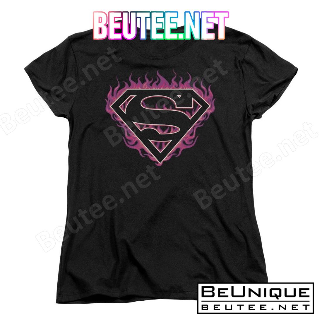 Superman Fuchsia Flames Shirt