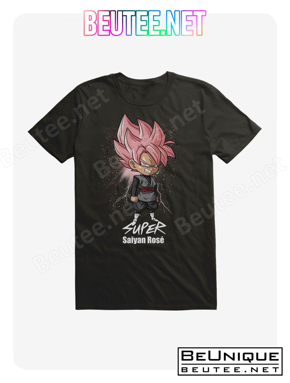 Dragon Ball Super Super Saiyan Ros?oku Black Chibi Extra Soft T-Shirt
