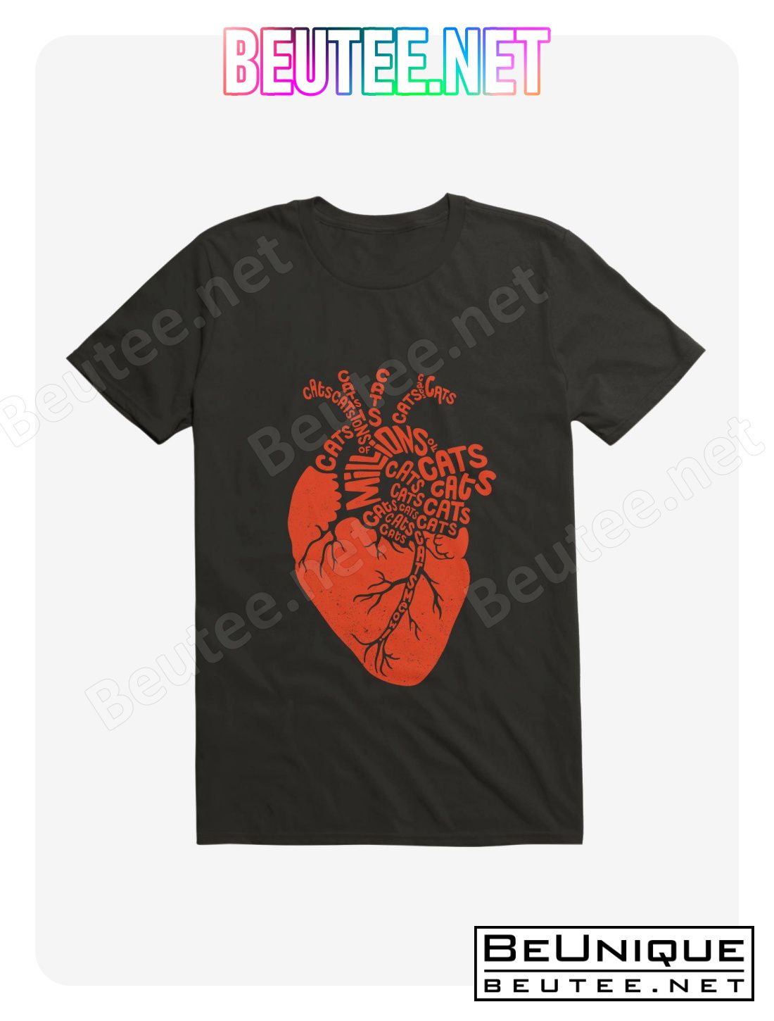 Anatomicat Heart Black T-Shirt