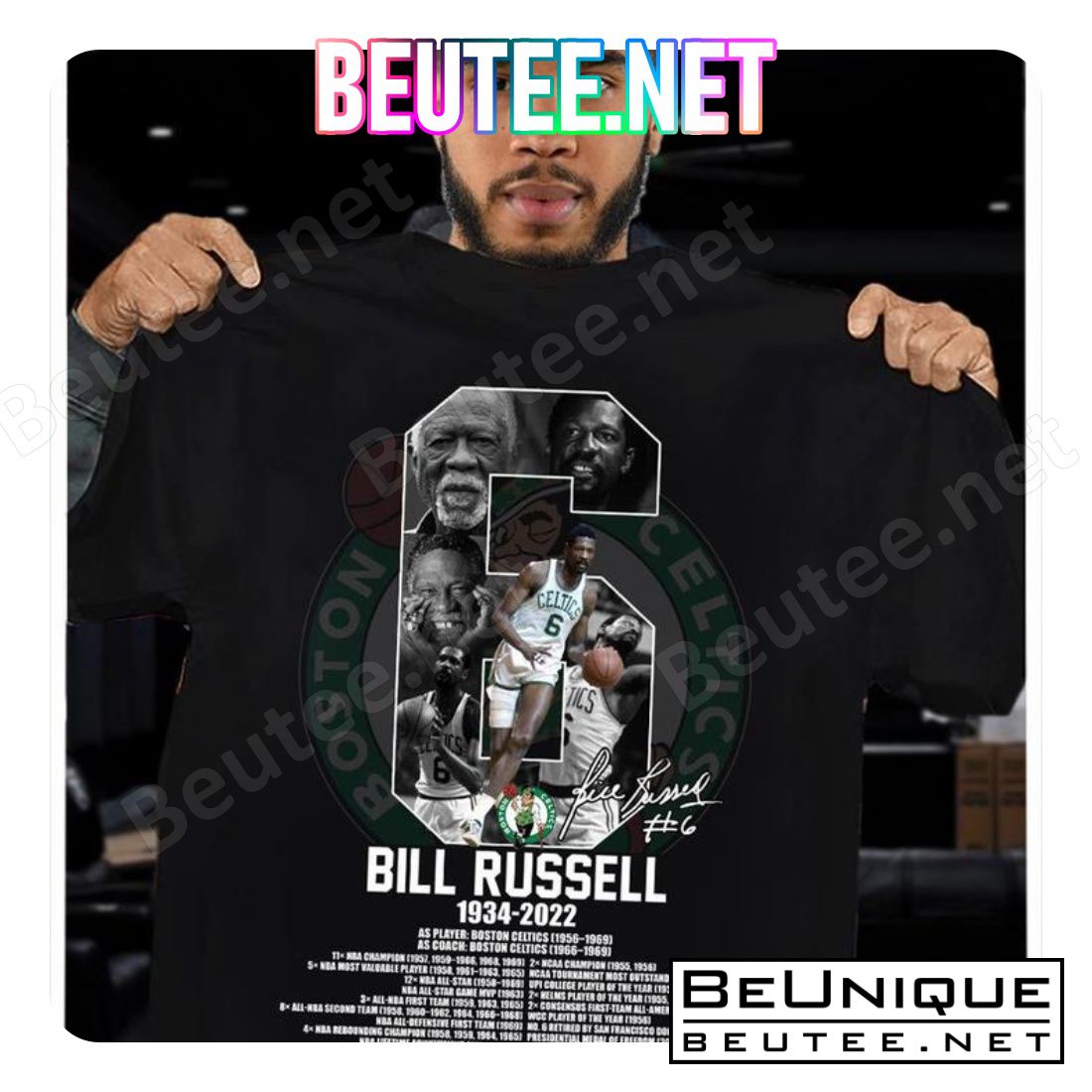 Bill Russell 1934-2022 Thank You For The Memories Signature Shirt