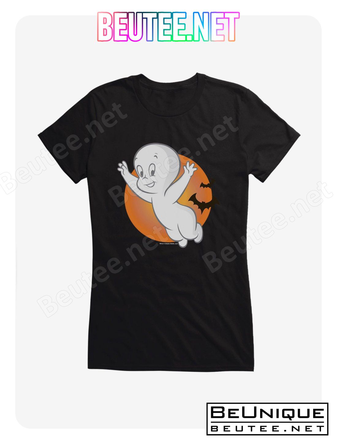 Casper The Friendly Ghost Orange Moon T-Shirt