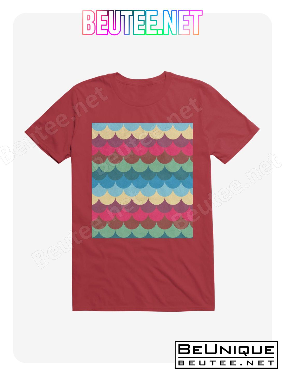 Colorful Mermaid Pattern T-Shirt