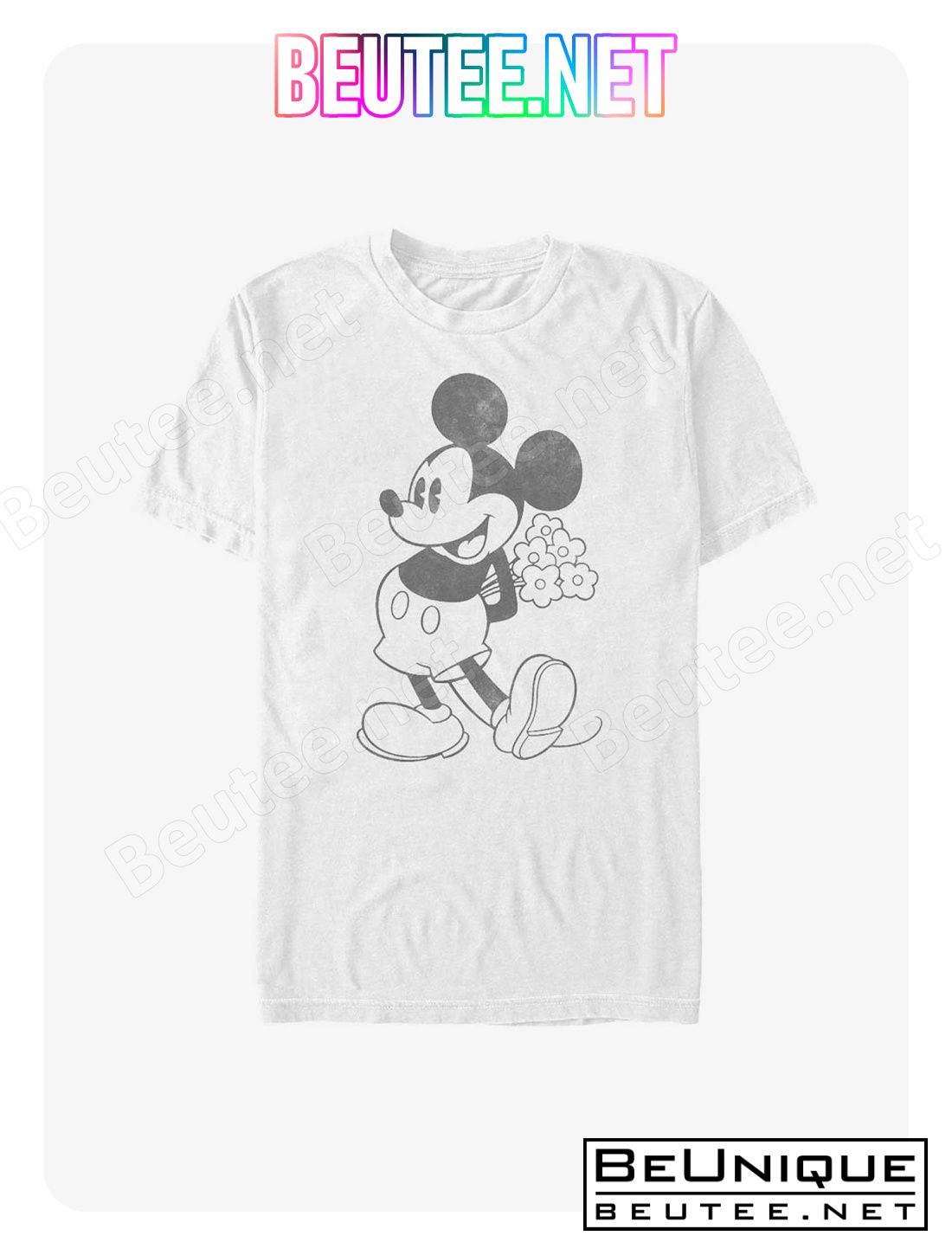 Disney Mickey Mouse Mickey Black And White T-Shirt