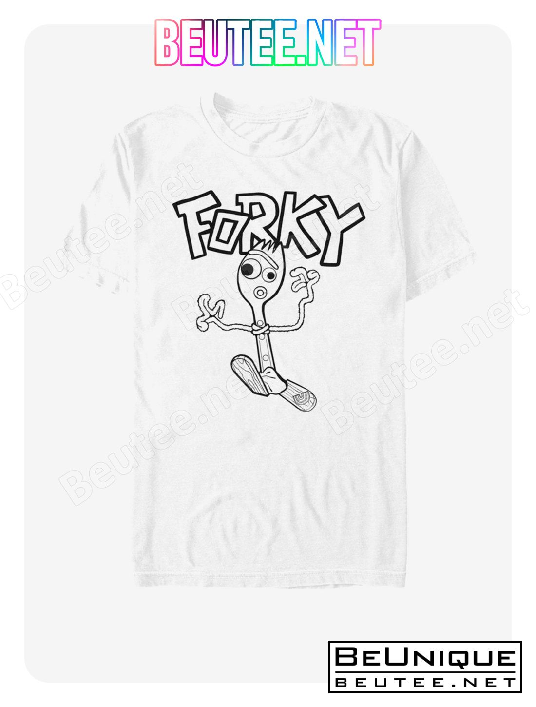 Disney Pixar Toy Story 4 Doodle Fork White T-Shirt