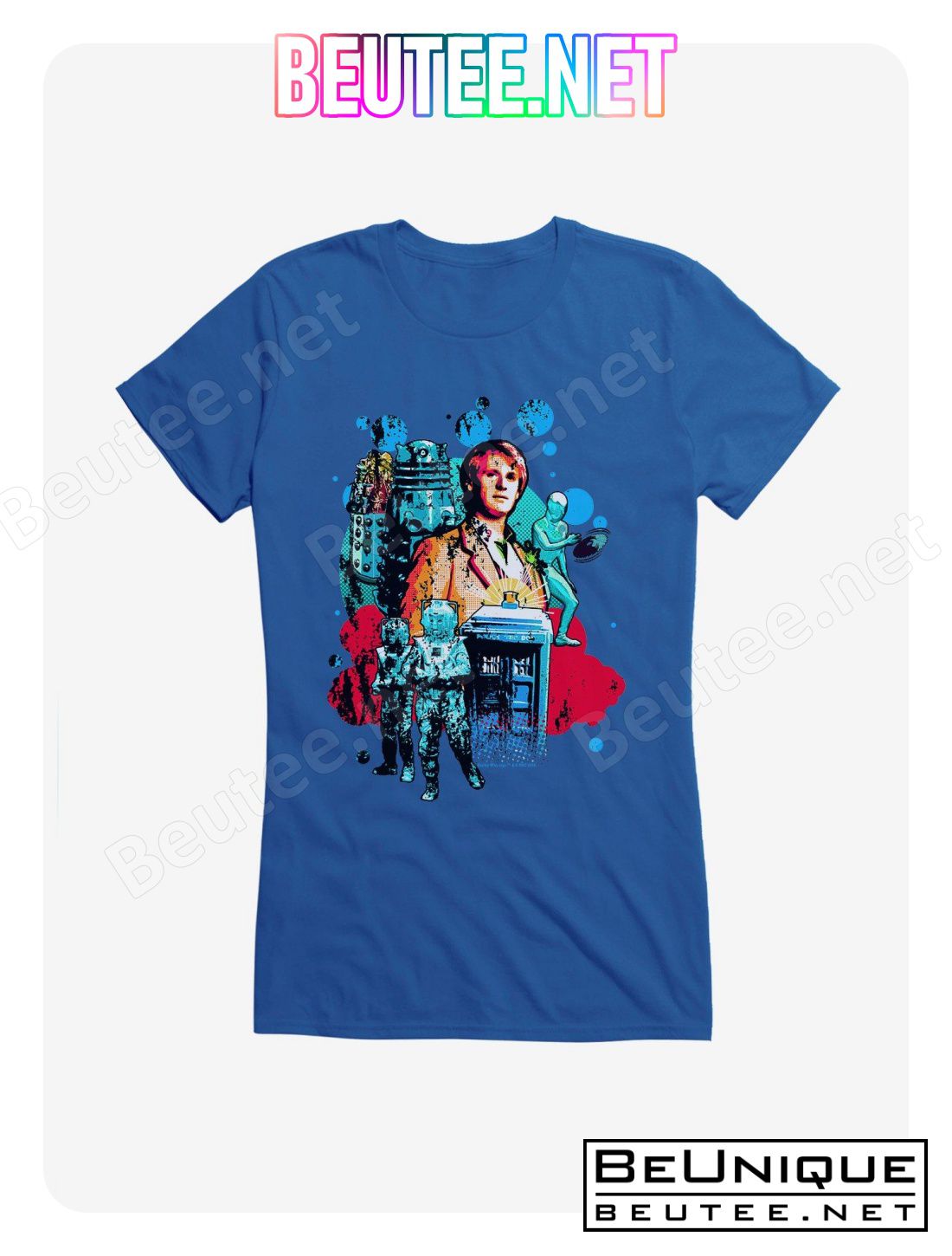 Doctor Who Fifth Doctor And Villains T-Shirt