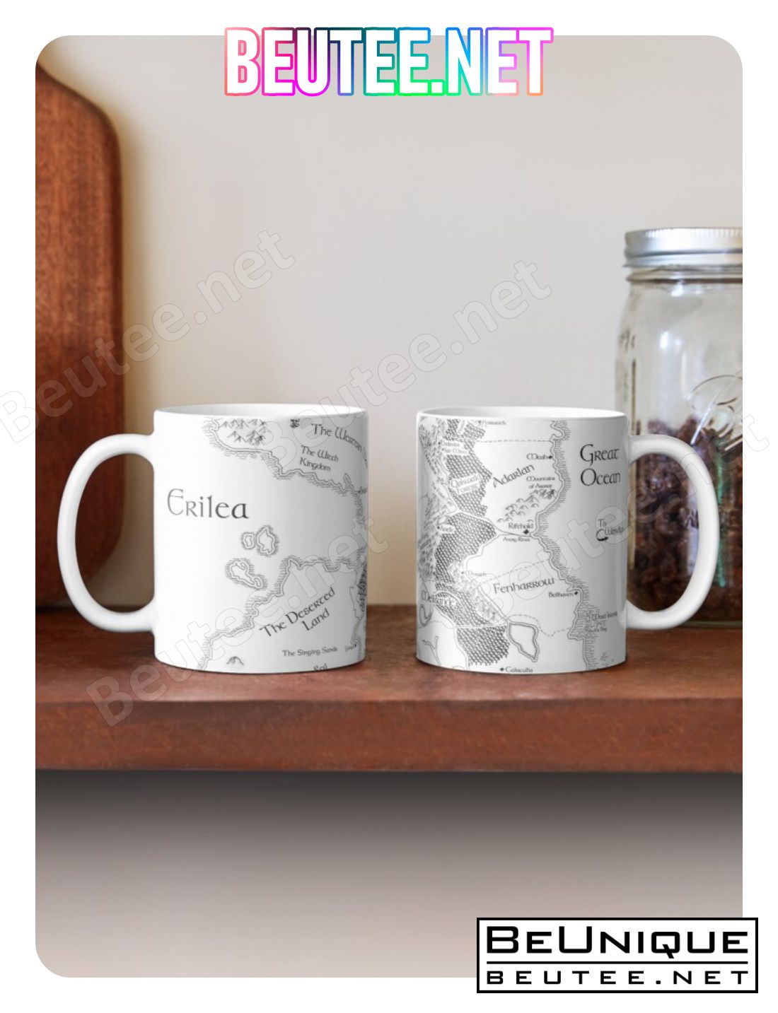 Erilea Throne Of Glass Map Coffee Mug