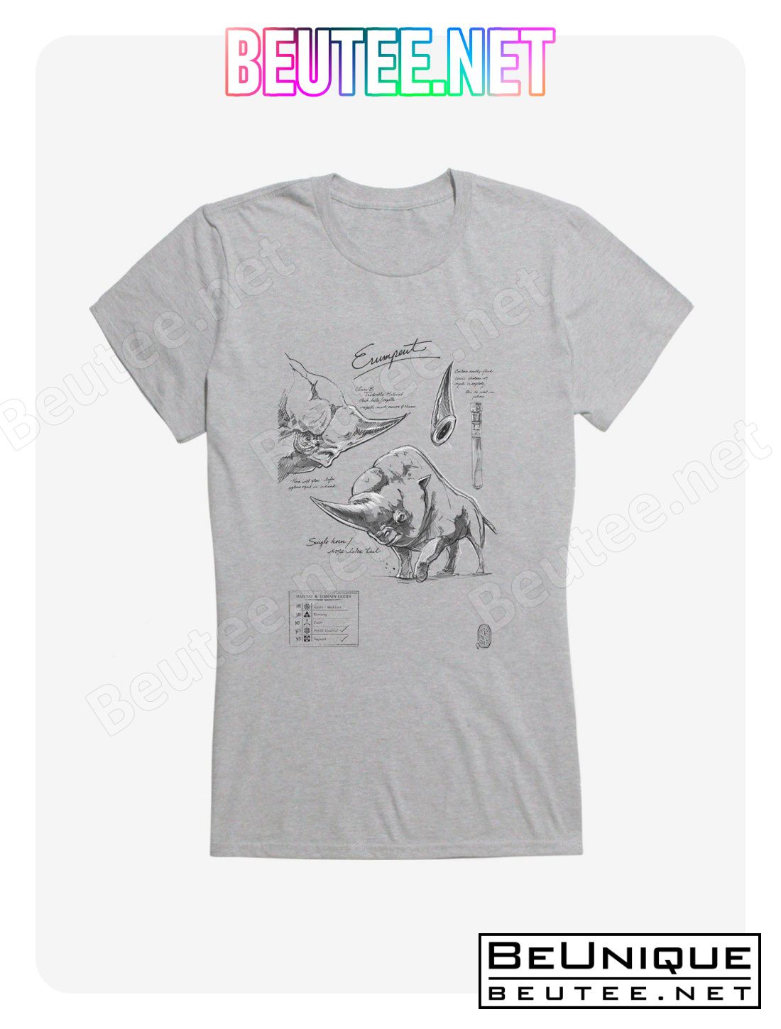 Fantastic Beasts Erumpent Sketches T-Shirt