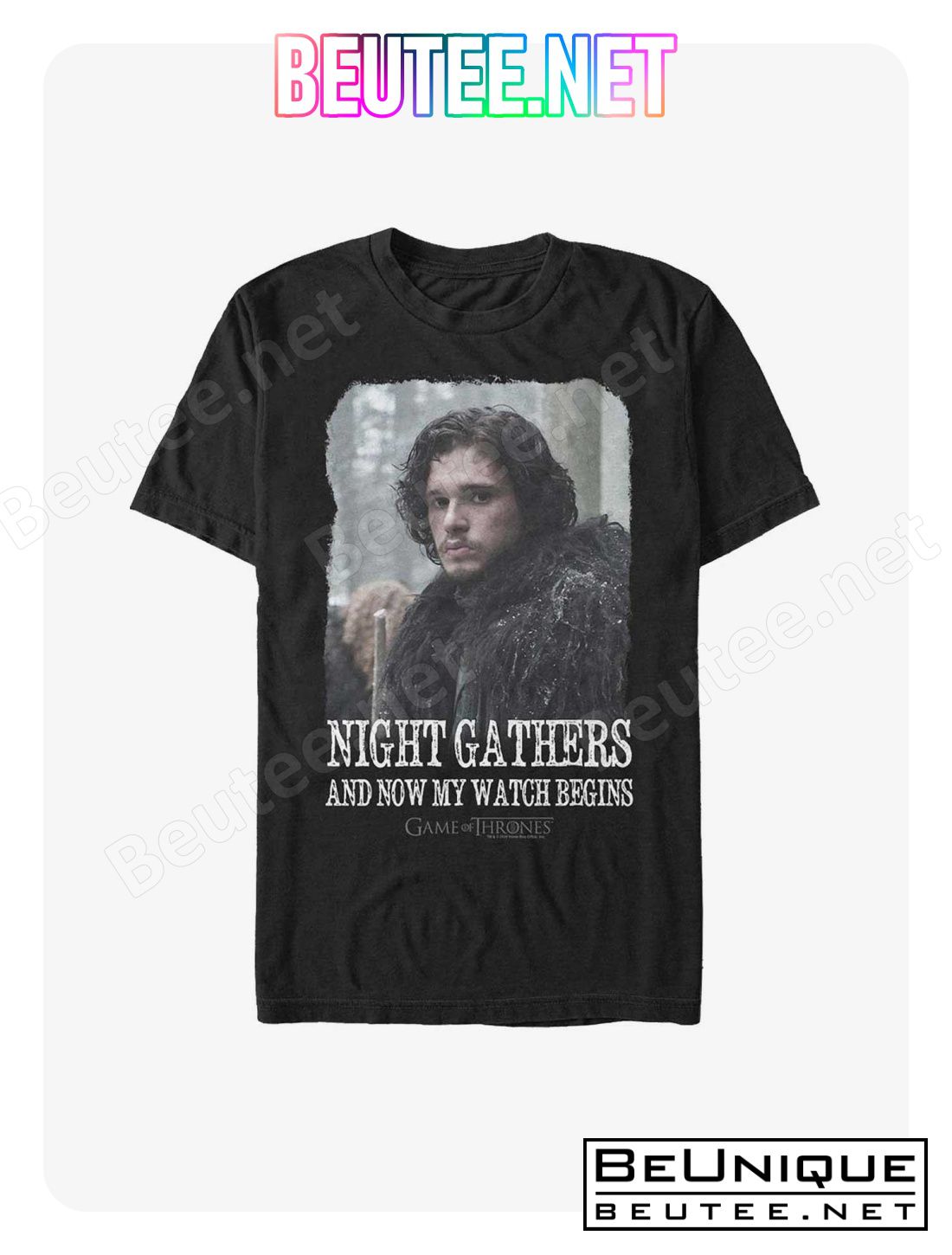 Game Of Thrones Jon Snow Night Watch Begins T-Shirt