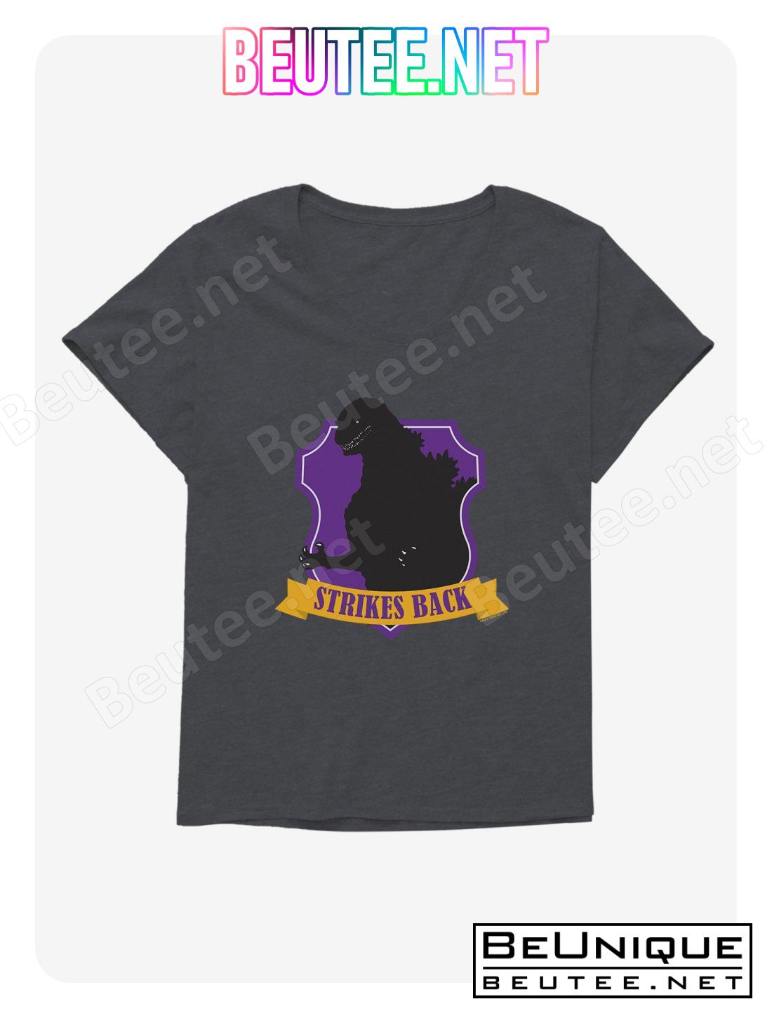 Godzilla Purple Badge T-Shirt Plus Size