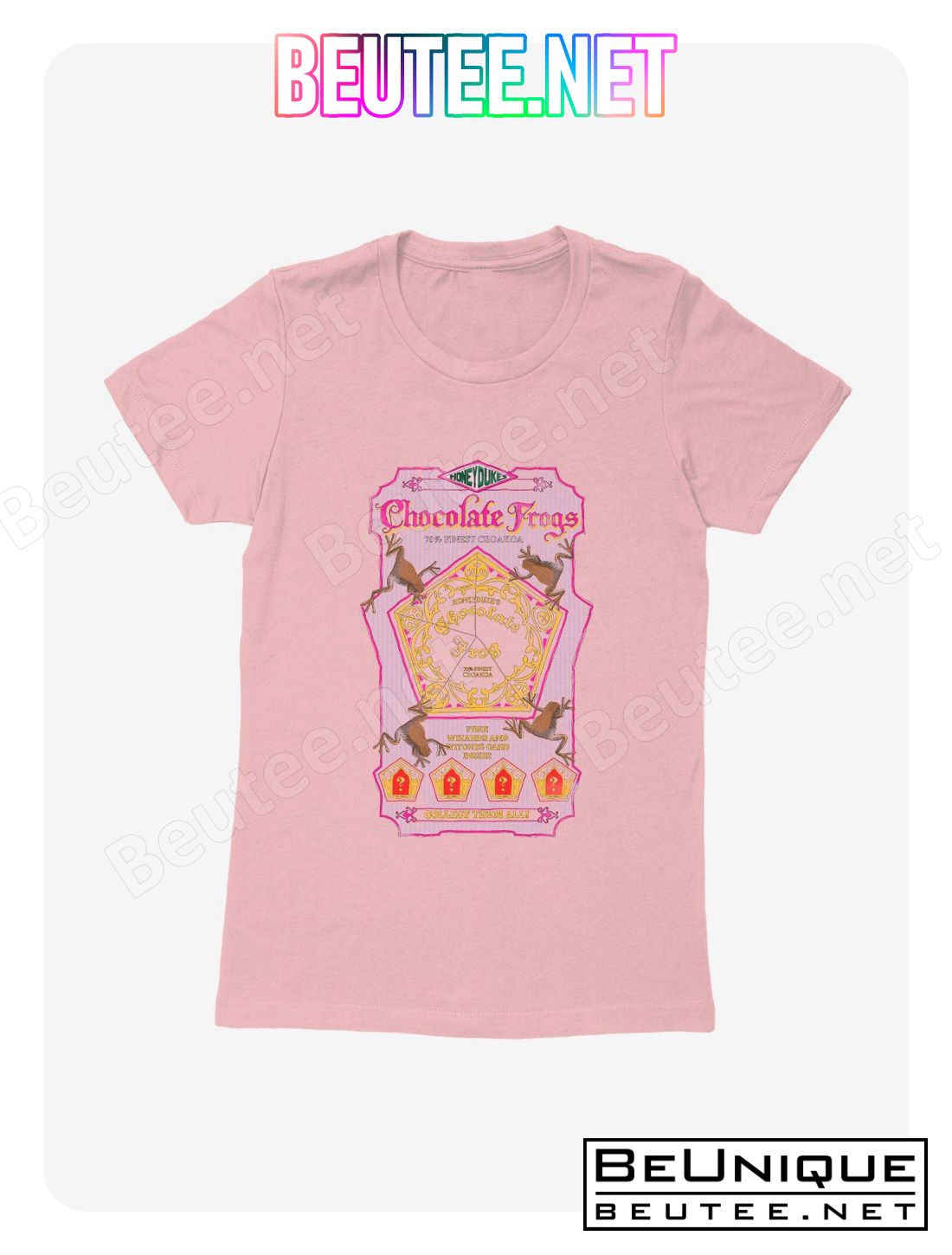 Harry Potter Honeydukes Chocolate Frogs Extra Soft Girls Pink T-Shirt