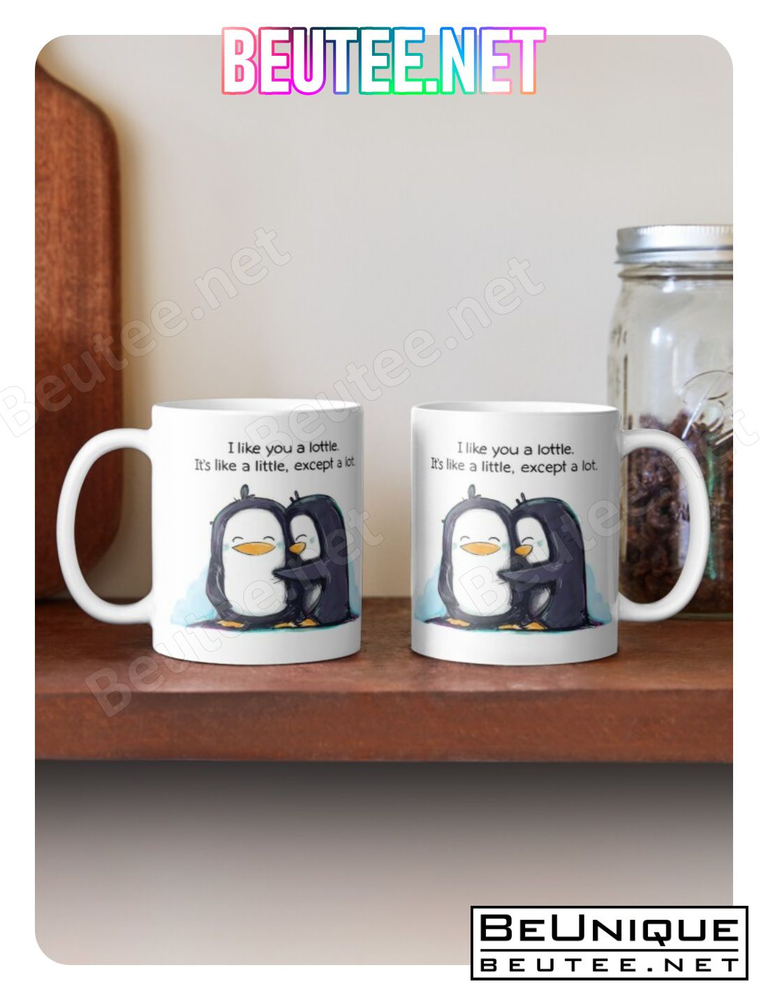 I Like You A Lottle Penguins Coffee Mug