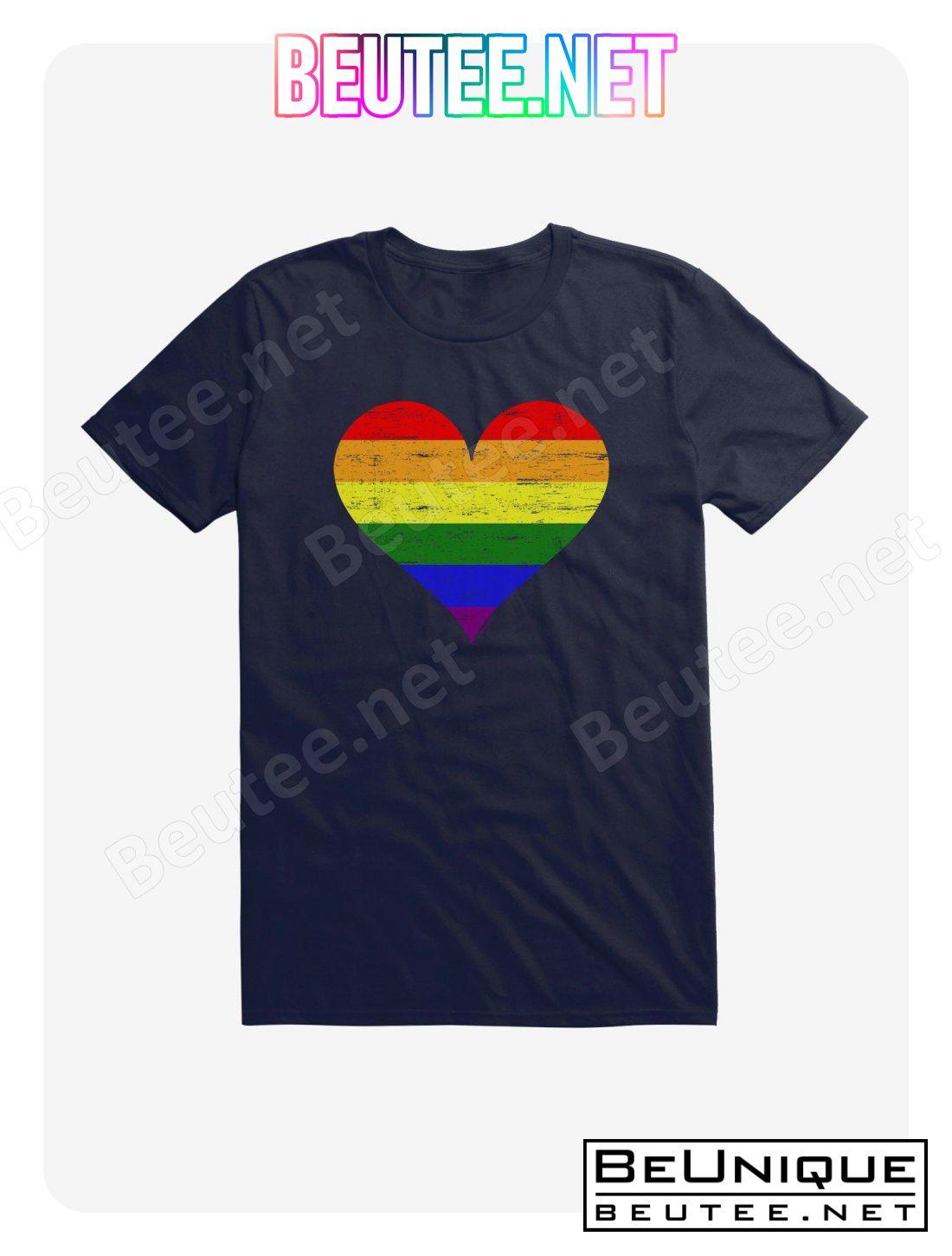 ICreate Pride Rainbow Heart T-Shirt