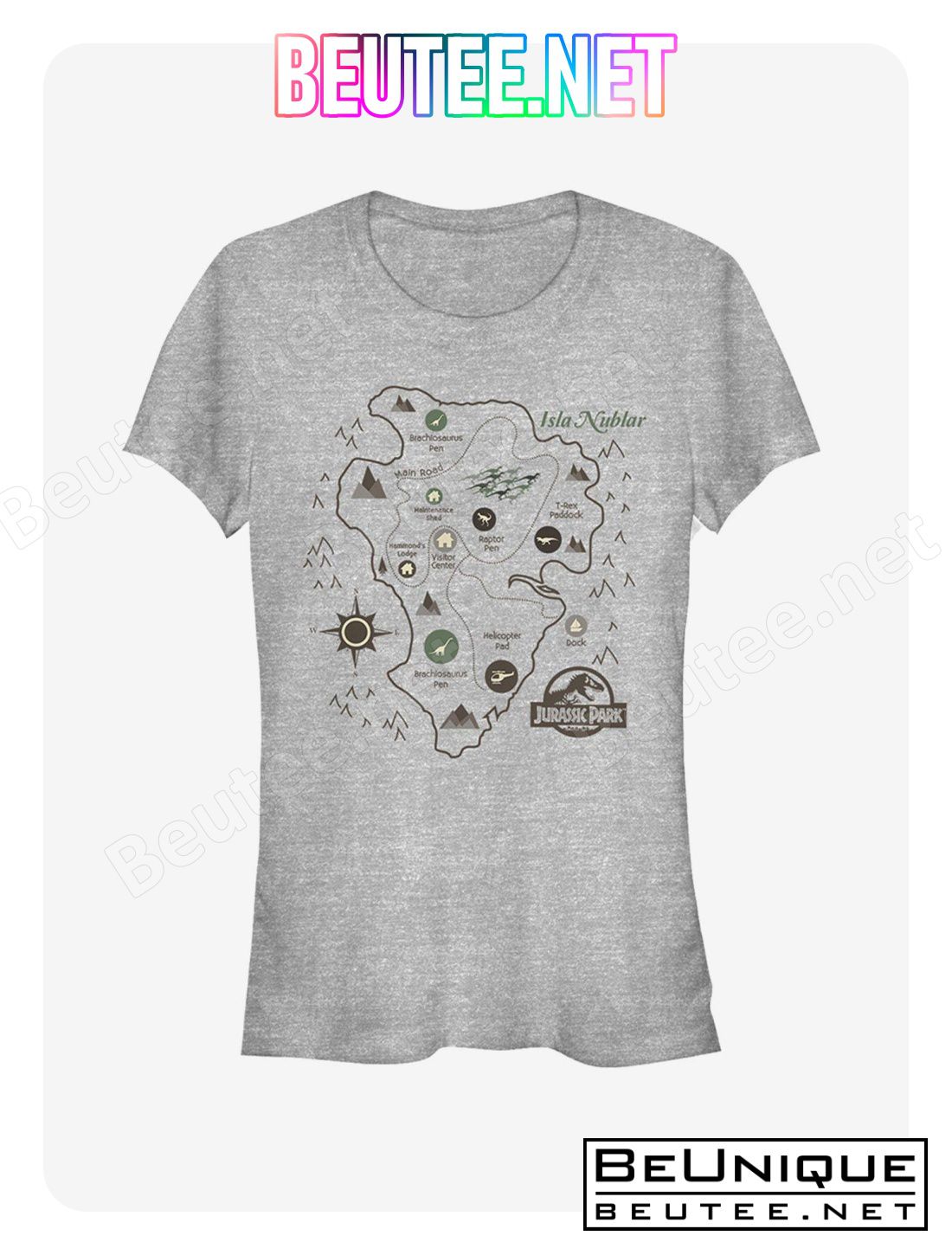 Isla Nublar Map T-Shirt
