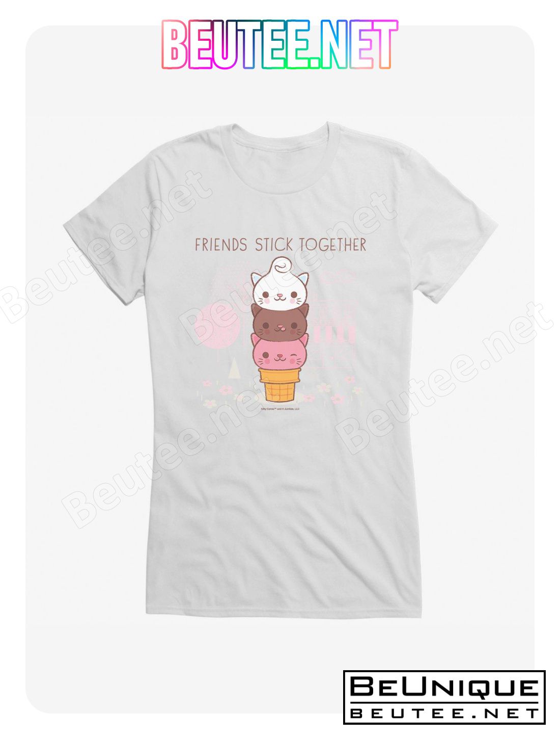 Kitty Cones Friends Stick Together Ice Cream T-Shirt