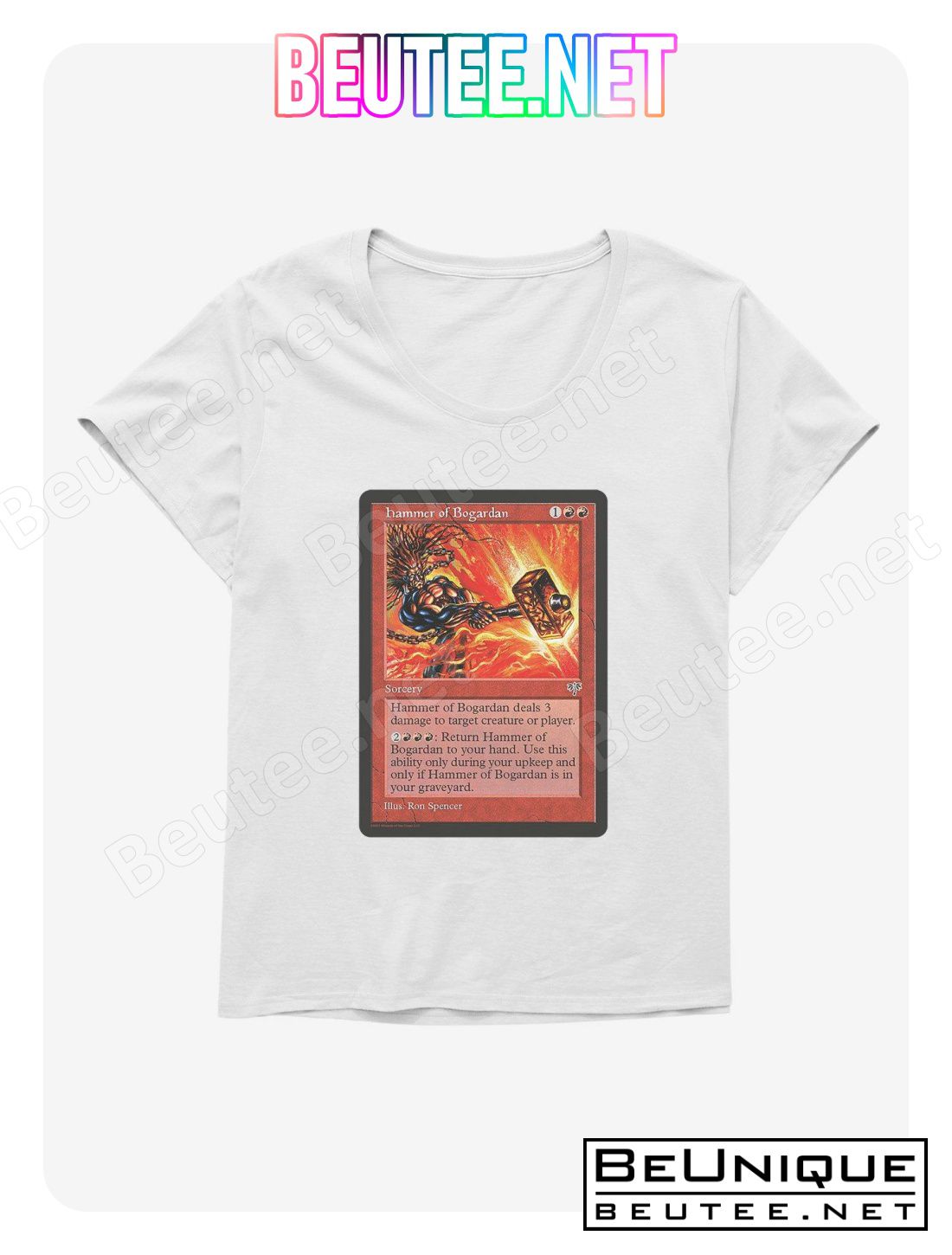 Magic The Gathering Graphics Hammer of Bogardan T-Shirt Plus Size
