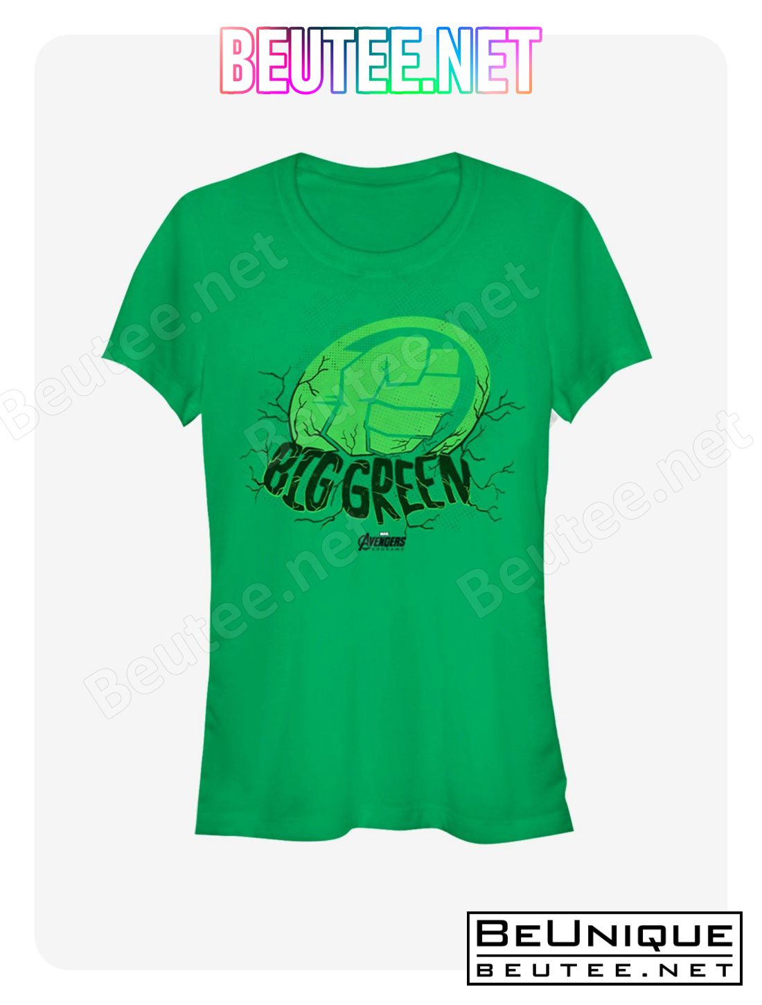 Marvel Avengers Endgame Big Green Girls Kelly Green T-Shirt