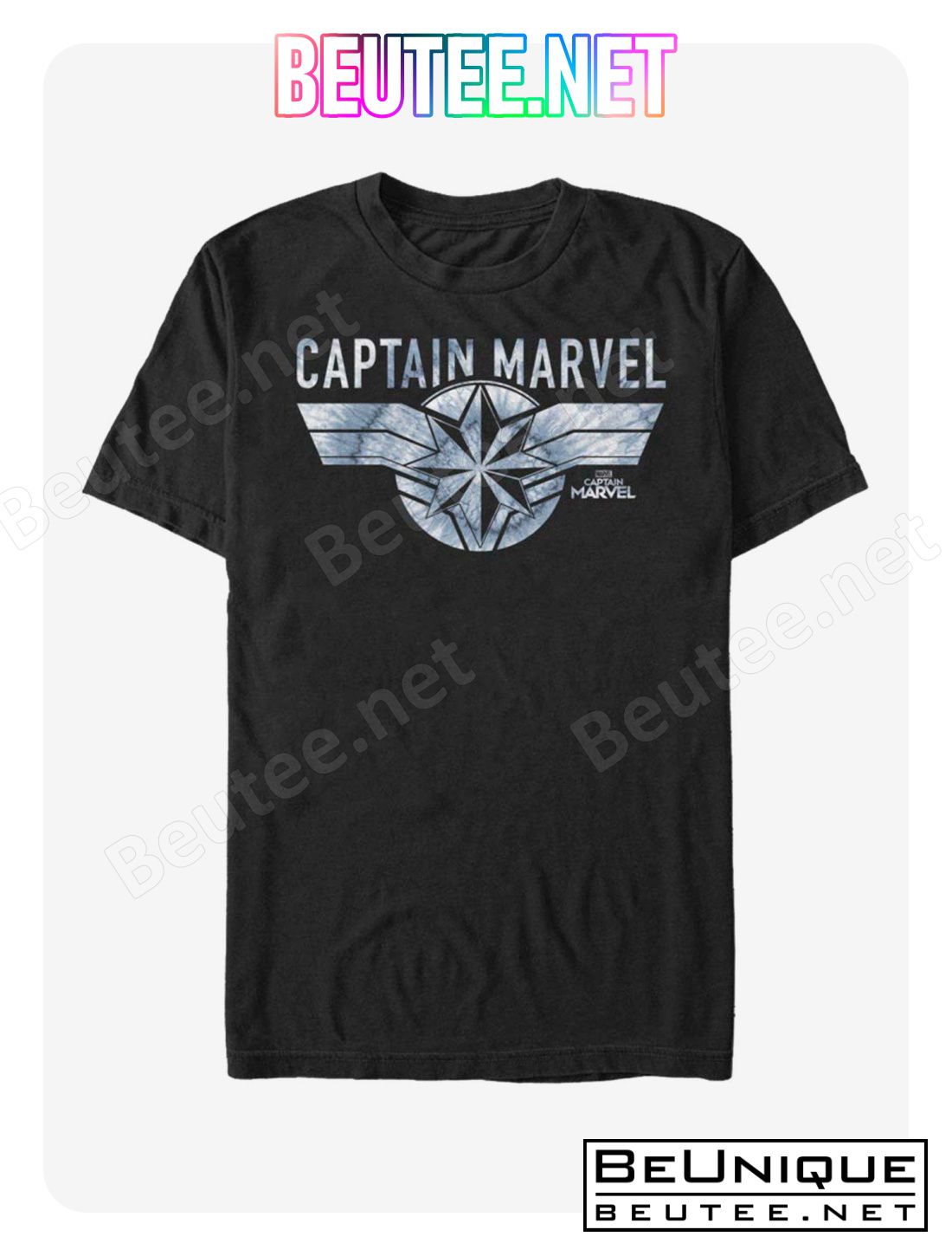Marvel Captain Marvel Blue Tie Dye Captain T-Shirt