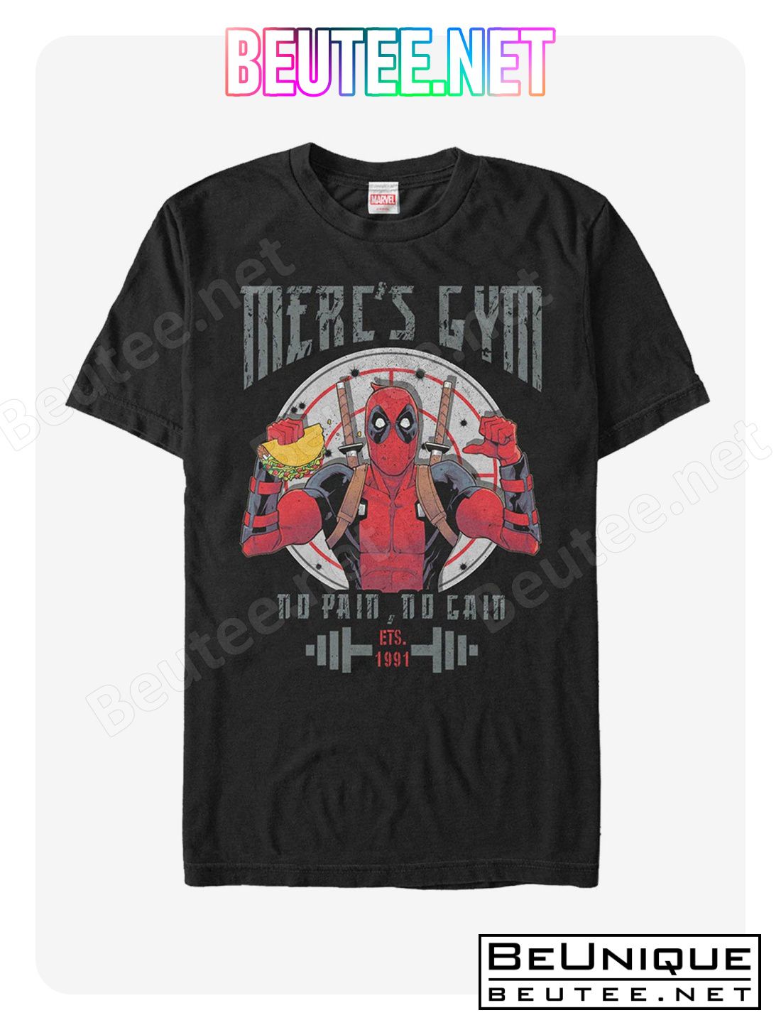 Marvel Deadpool Gym No Pain No Gain T-Shirt