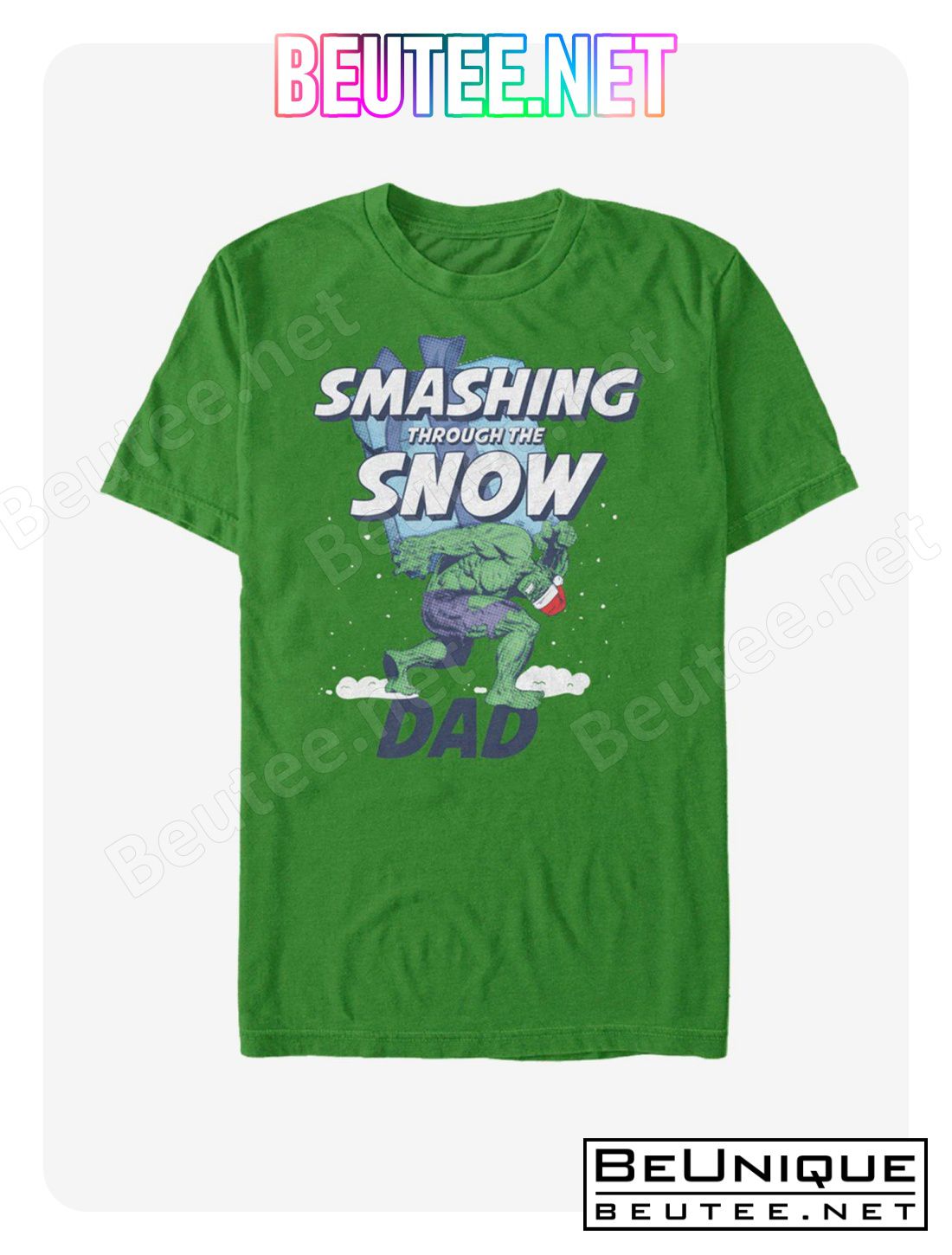 Marvel Hulk Smashing Snow Dad T-Shirt