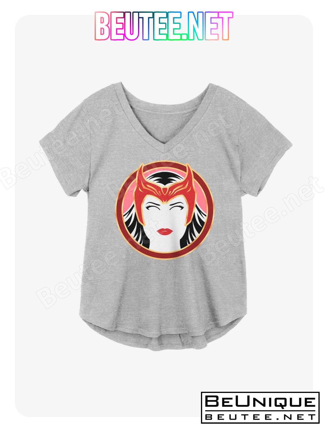 Marvel WandaVision Scarlet Witch Outline Girls Plus Size T-Shirt