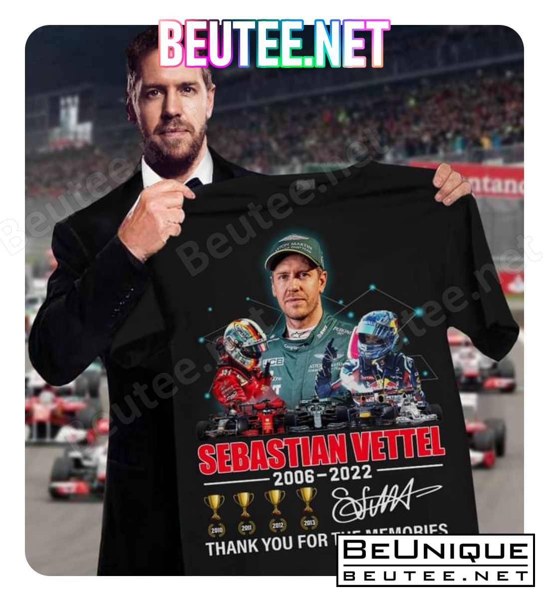 Sebastian Vettel 2006-2022 Thank You For The Memories Signature Shirt
