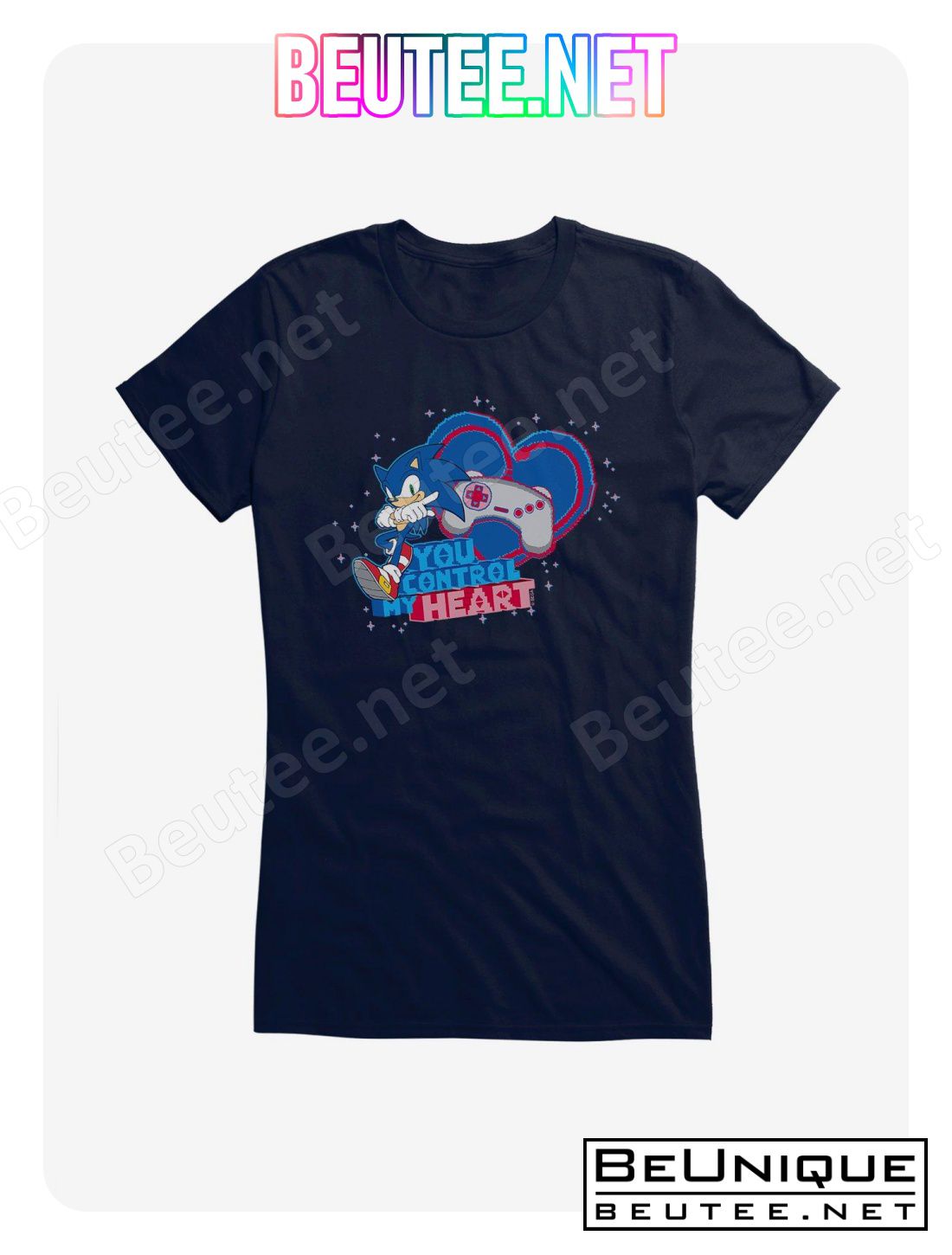 Sonic The Hedgehog Valentine Gaming Control T-Shirt