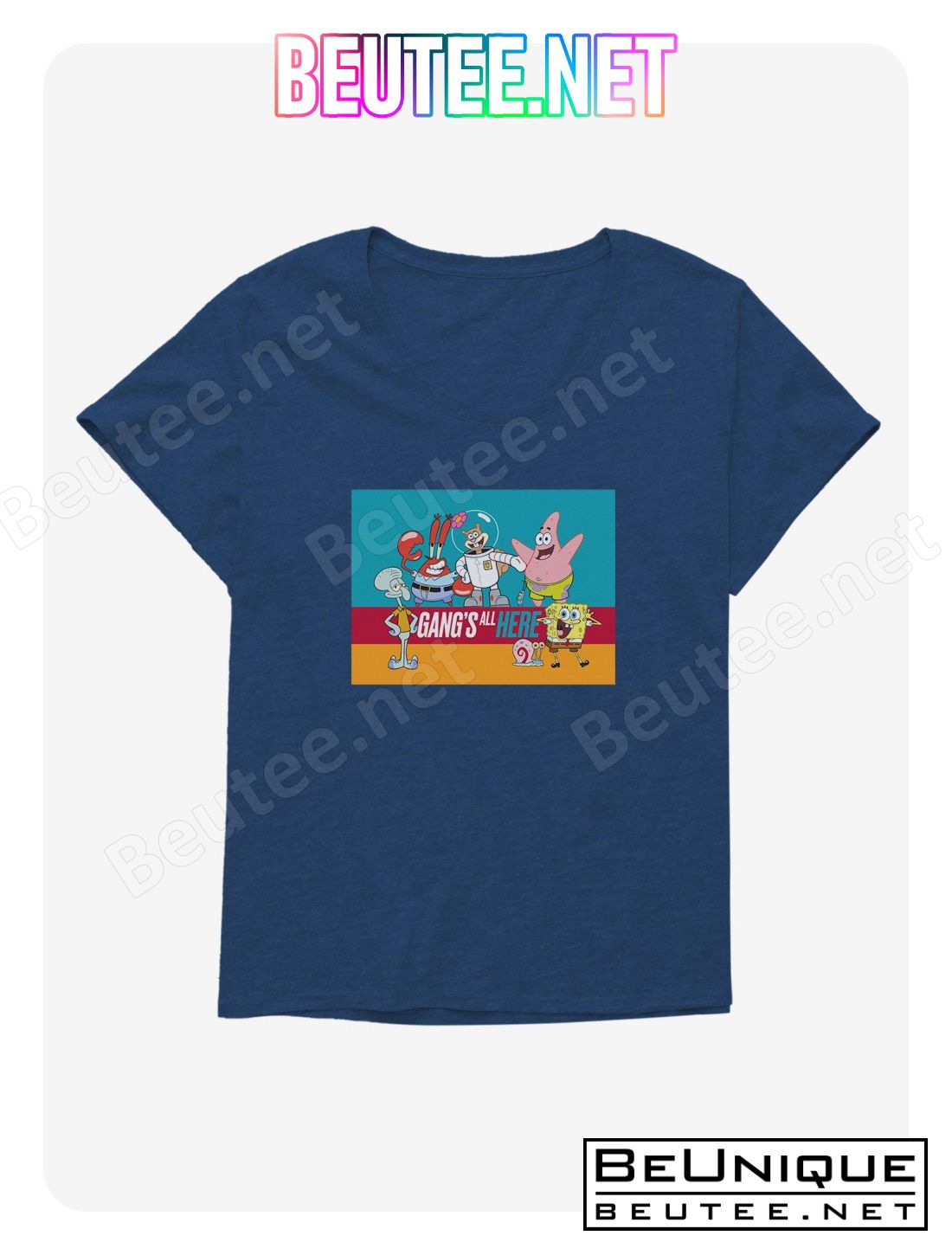 SpongeBob SquarePants Gang's All Here T-Shirt Plus Size