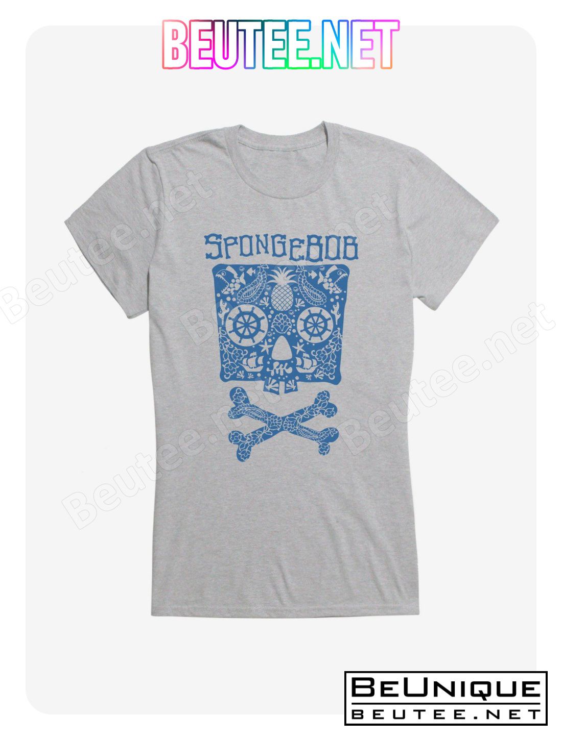 SpongeBob SquarePants Skulls And Bones SpongeBob T-Shirt