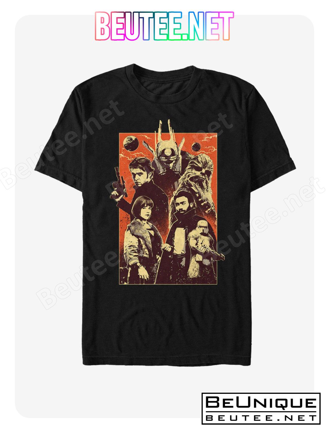 Star Wars Character Pose Grunge Print T-Shirt