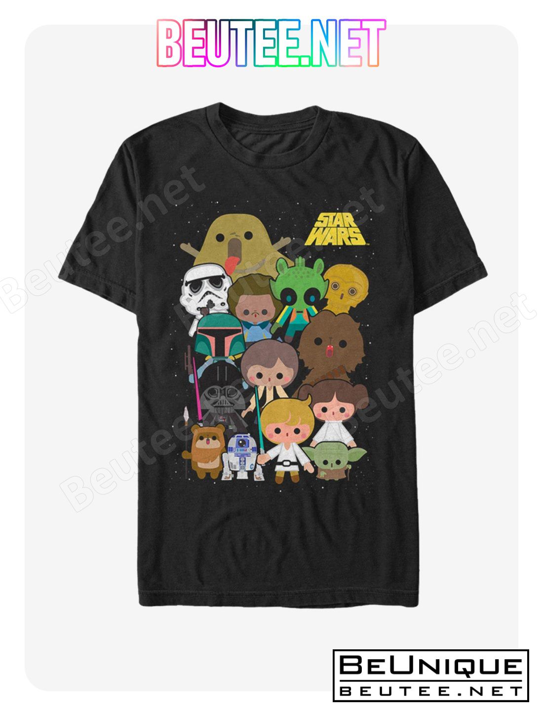 Star Wars Cute Cartoon Character Group T-Shirt