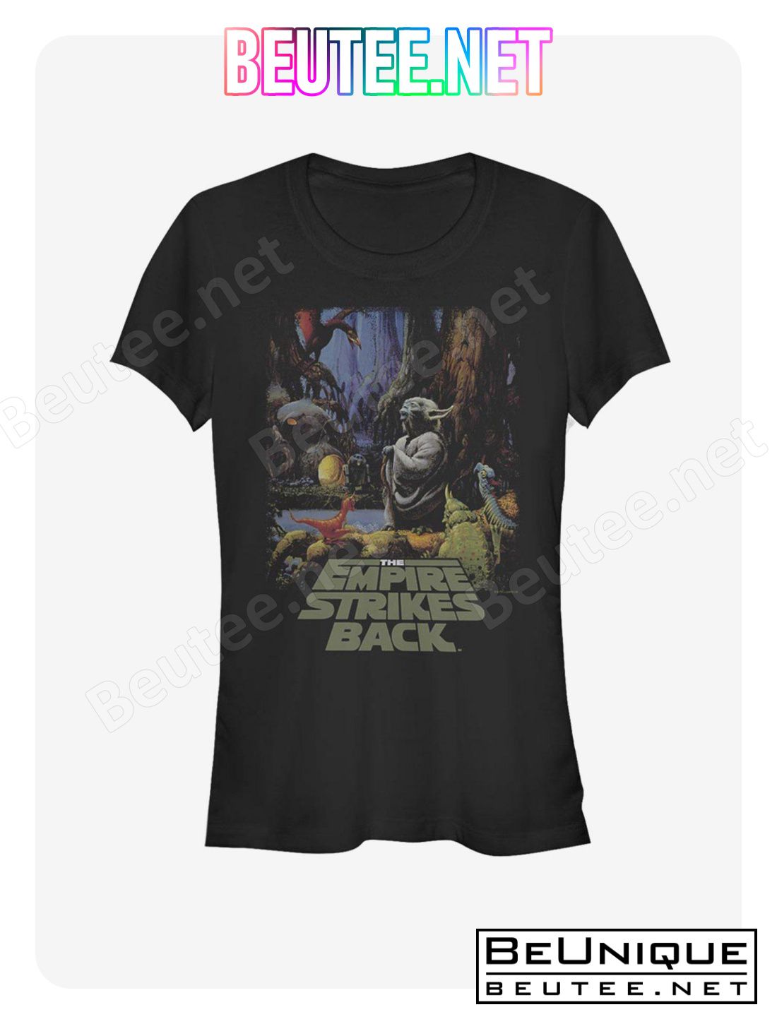 Star Wars Episode V The Empire Strikes Back Yoda Logo Poster T-Shirt
