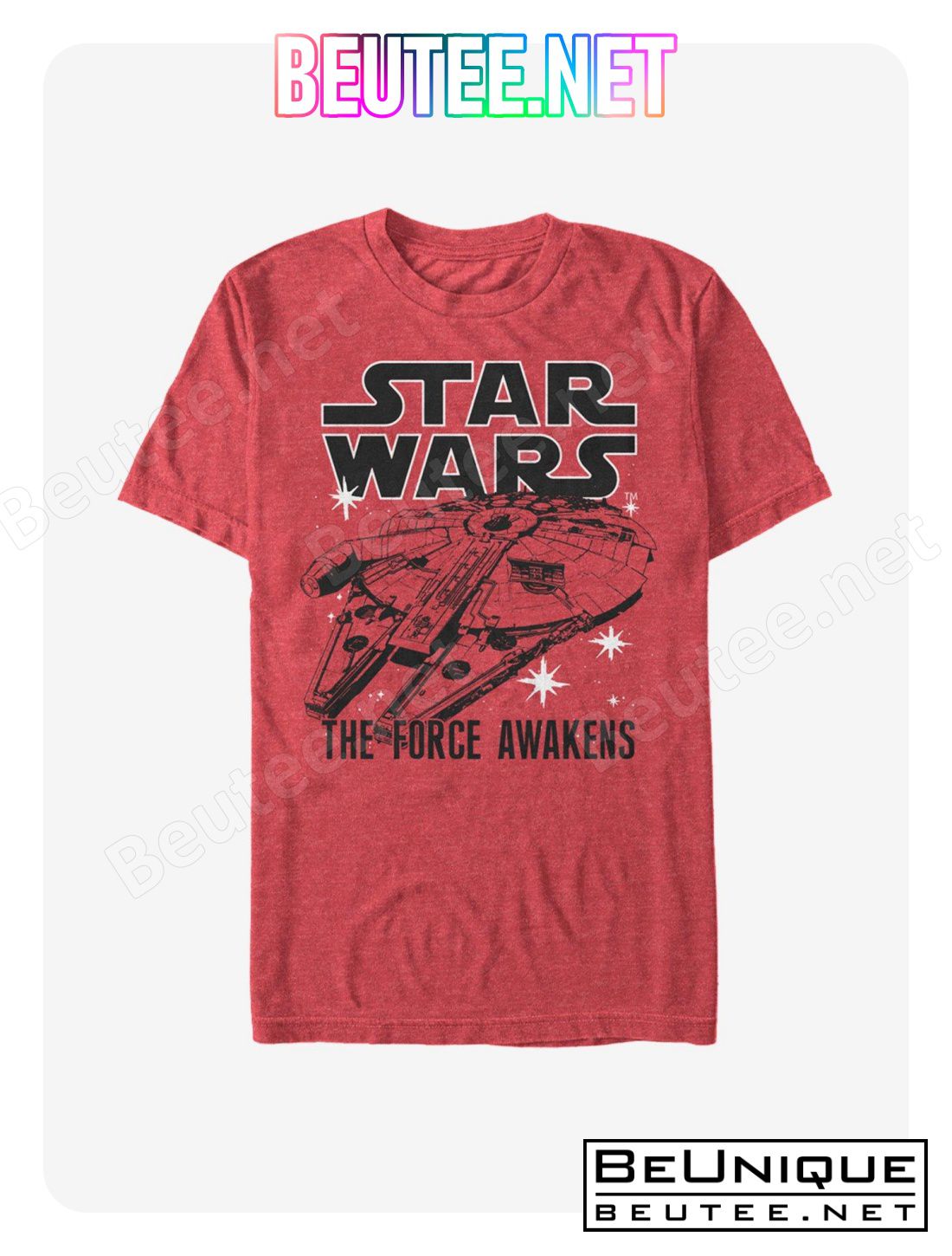 Star Wars Episode VII The Force Awakens Millennium Falcon Outline T-Shirt