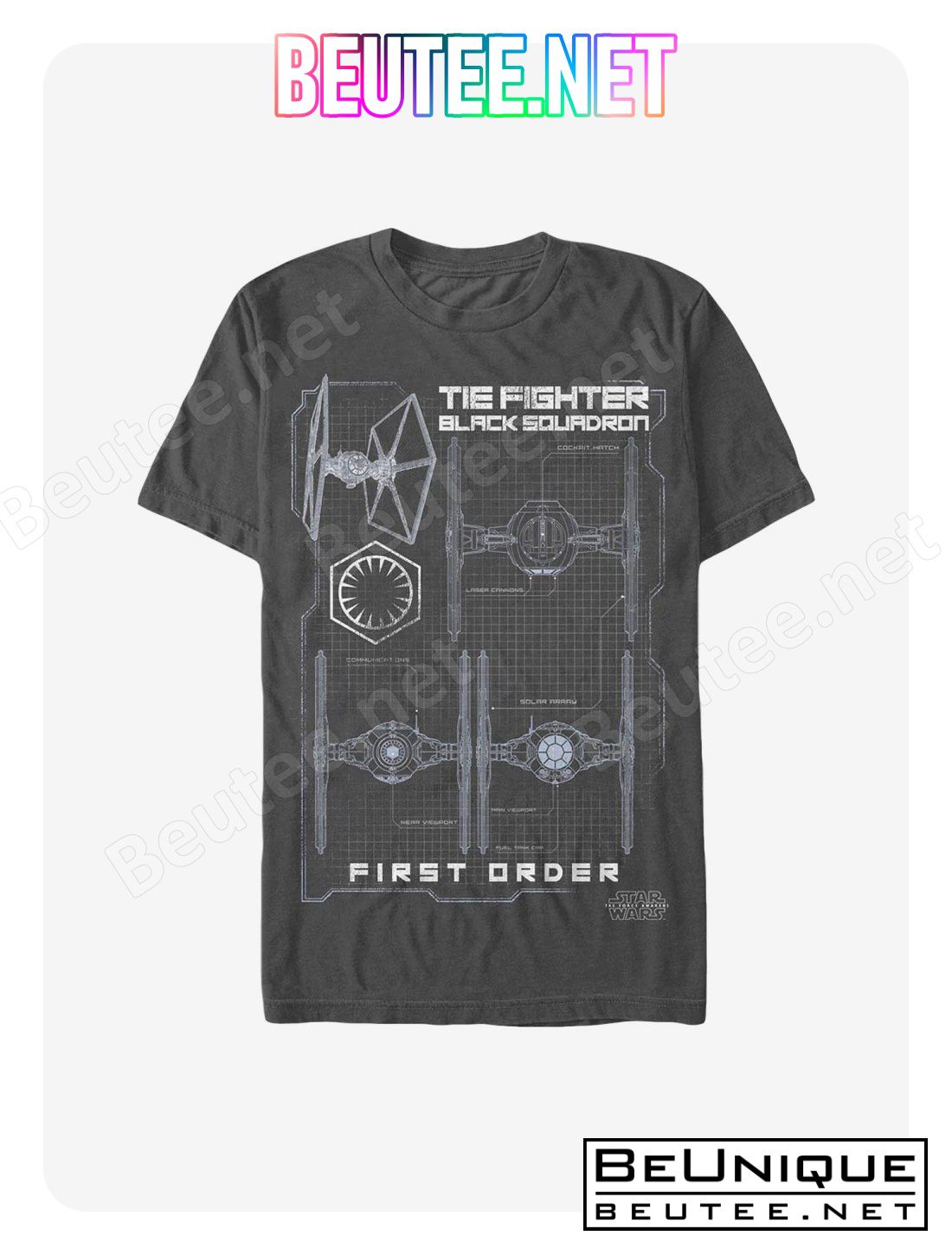 Star Wars The Force Awakens Tie Fighter Black Squadron T-Shirt