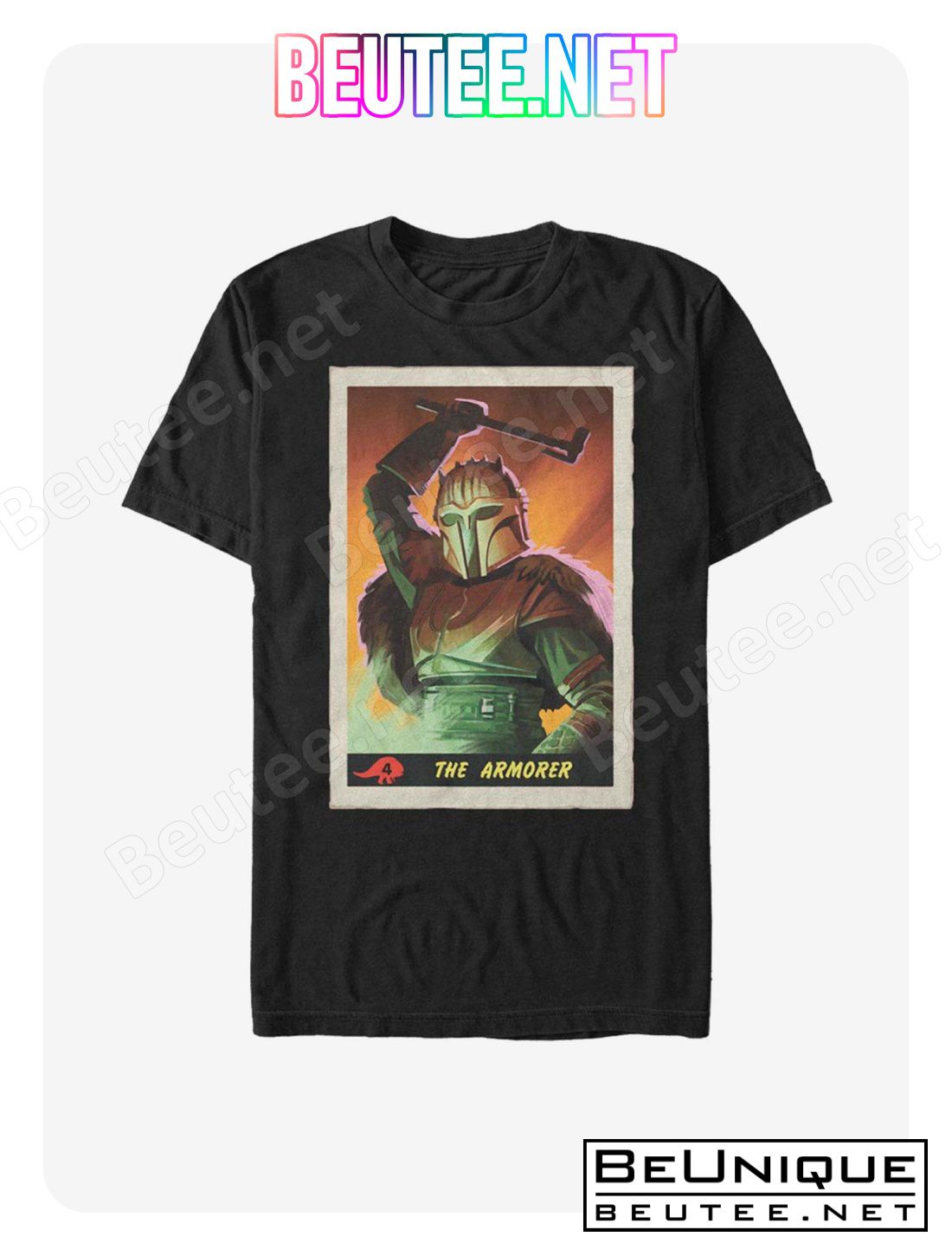 Star Wars The Mandalorian The Armorer Playing Card T-Shirt