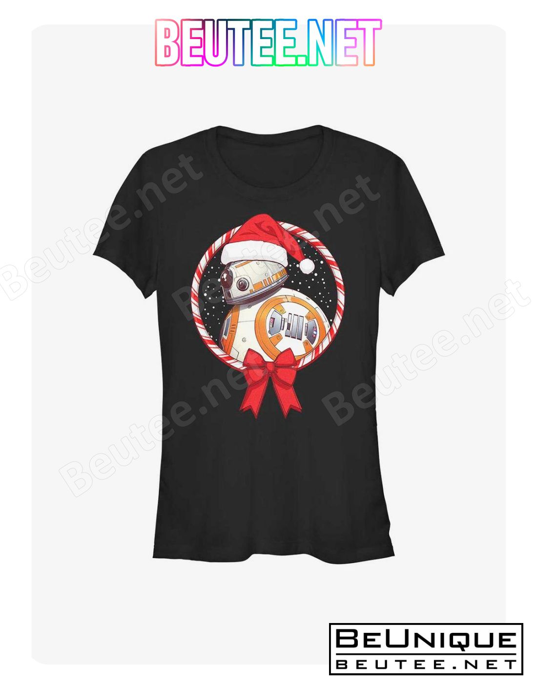 Star Wars The Rise Of Skywalker Bb-8 Candy Cane T-Shirt